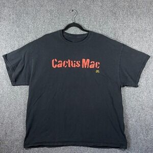 Travis Scott Cactus Jack x McDonalds Cactus Mac Faded Black T-Shirt Mens XL